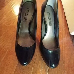 Black platform heels